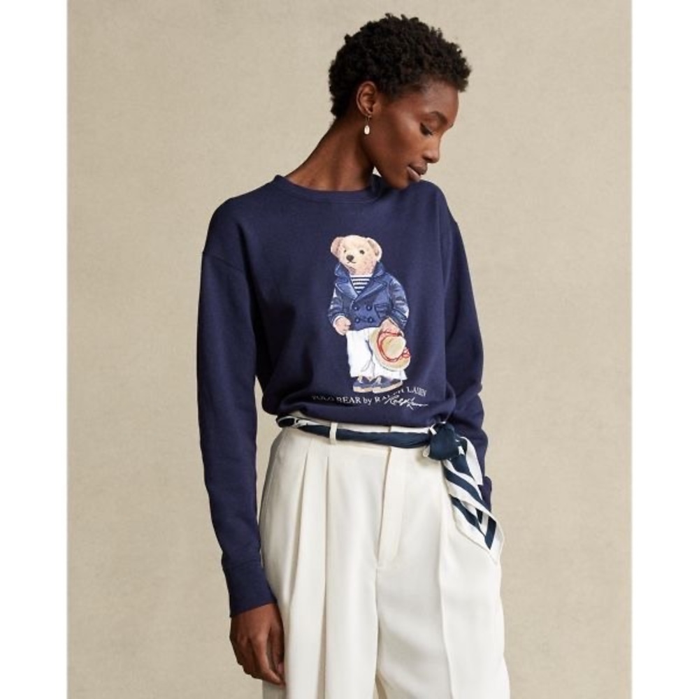 Polo by Ralph Lauren Navy Sweatshirt with Bear Graphic